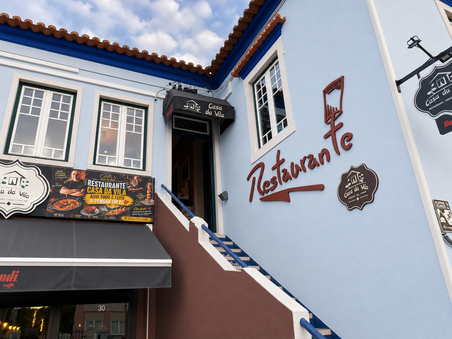 Fachada da Casa da Vila Restaurante