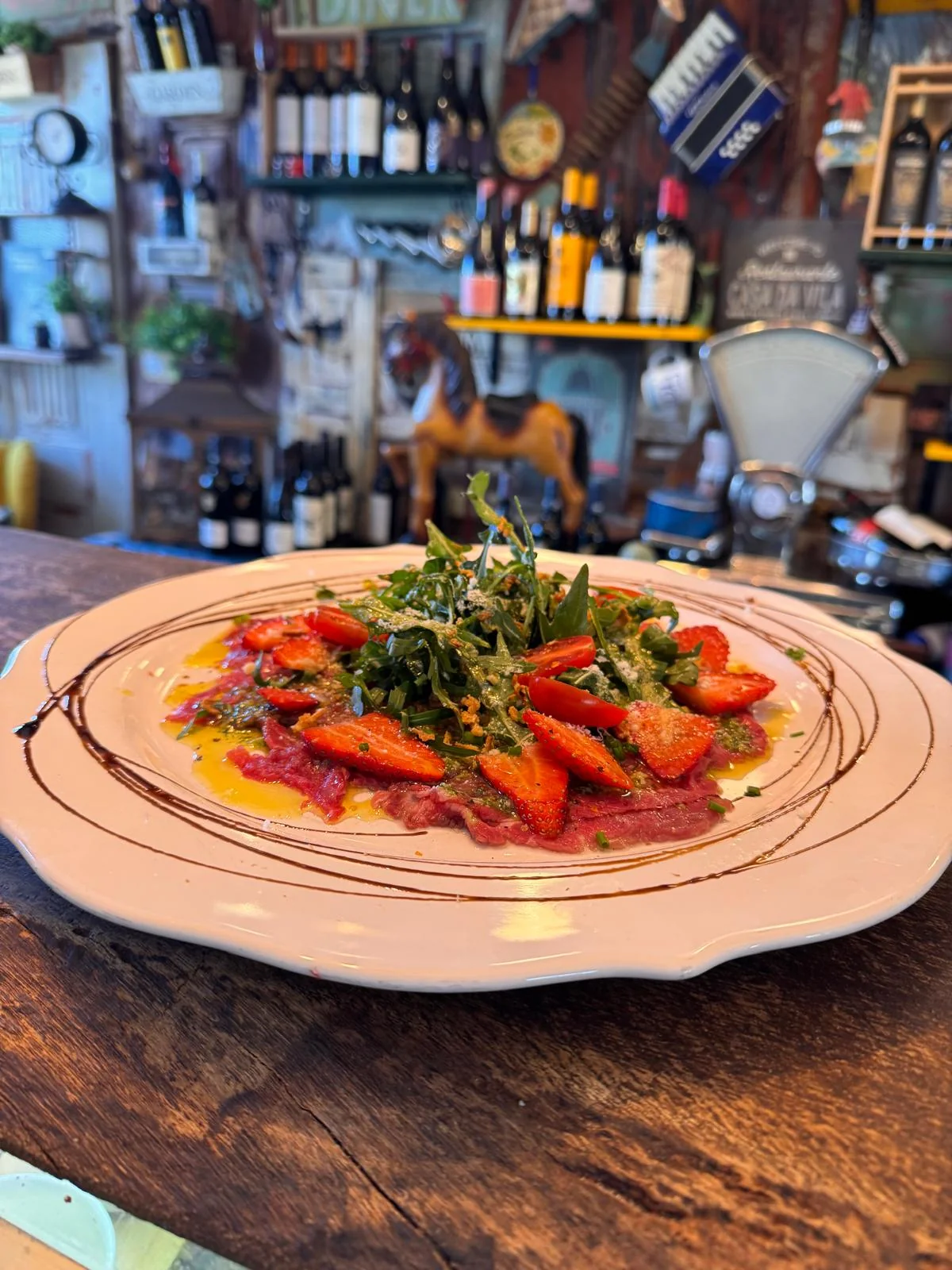 Carpaccio com morangos